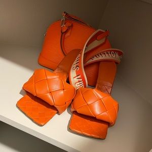 Bottega veneta Lido mule in orange